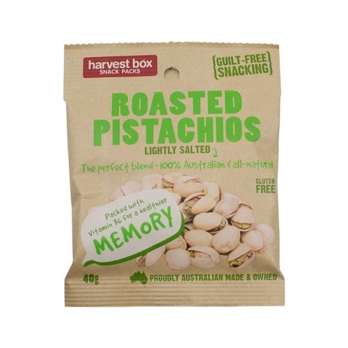 Harvest Box Roasted Pistachios Lightly Salted G/F 40g