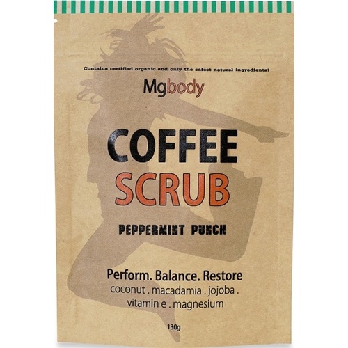 Mgbody Scrub Coffee+Magnesium+Coconut - Peppermint Punch 130g
