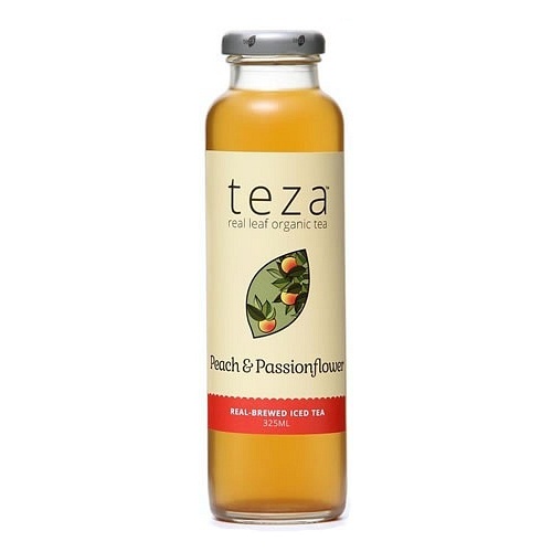 Teza Peach &amp; Passionflower Real Brewed Iced Tea 12x325ml