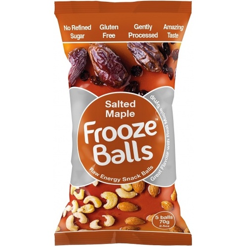Frooze Balls Raw Energy Snack Balls Salted Maple (5balls) G/F 70g