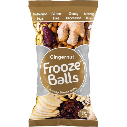 Frooze Balls Raw Energy Snack Balls Gingernut (5balls) G/F 70g