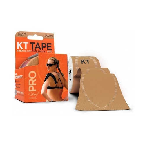 KT Tape Pro 20 Precut 10" Strips Stealth Beige