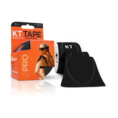 KT Tape Pro 20 Precut 10" Strips Jet Black