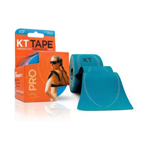 KT Tape Pro 20 Precut 10" Strips Laser Blue