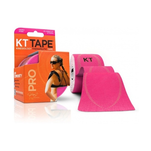 KT Tape Pro 20 Precut 10" Strips Hero Pink