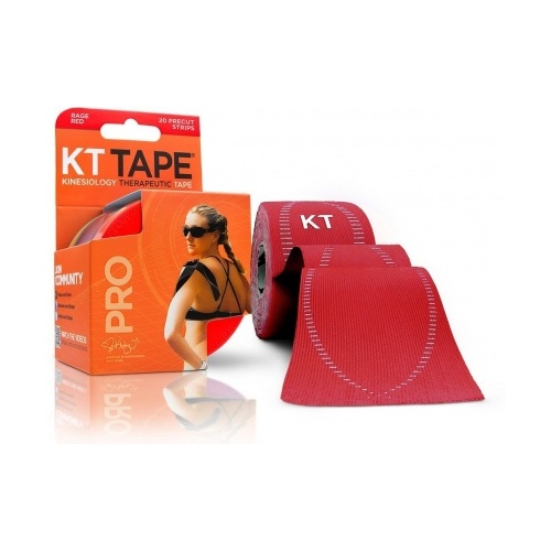 KT Tape Pro 20 Precut 10" Strips Rage Red