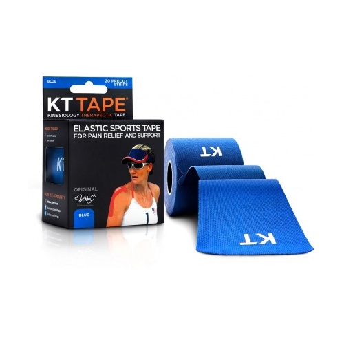 KT Tape Cotton 20 Precut 10" Strips Blue