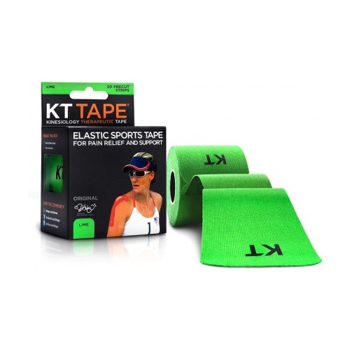 KT Tape Cotton 20 Precut 10" Strips Lime
