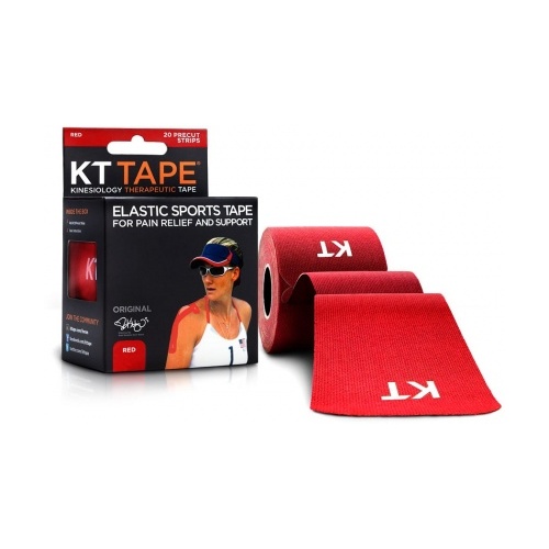KT Tape Cotton 20 Precut 10" Strips Red