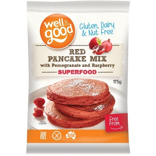 Well And Good Red Pancake Mix with Pomegranate & Raspberry G/F 175g
