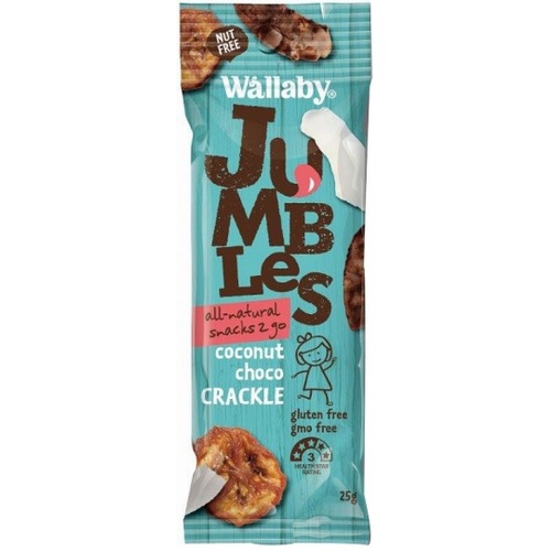 Wallaby Jumbles All Natural Snacks 2 Go Coconut Choco Crackle 8x25g
