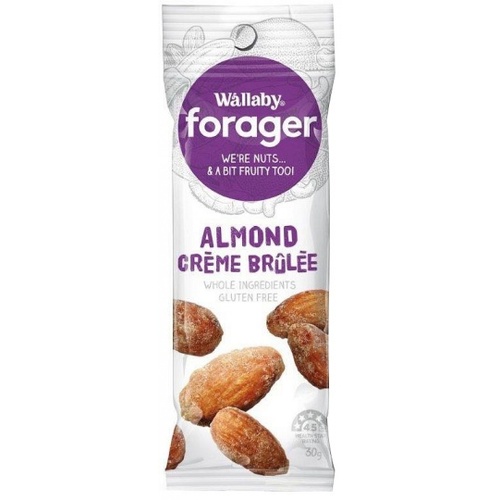 Wallaby Forager Creme Brulee Almonds Snacks 8x35g