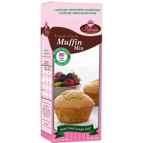 Melindas Lower Carb Muffin Mix G/F 240g