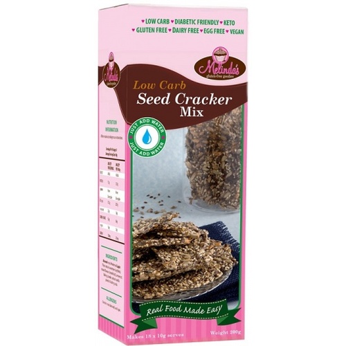 Melindas Low Carb Seed Cracker Mix G/F 200g