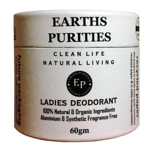 Earths Purities Ladies Natural Deodorant Pot with Applicator 60g