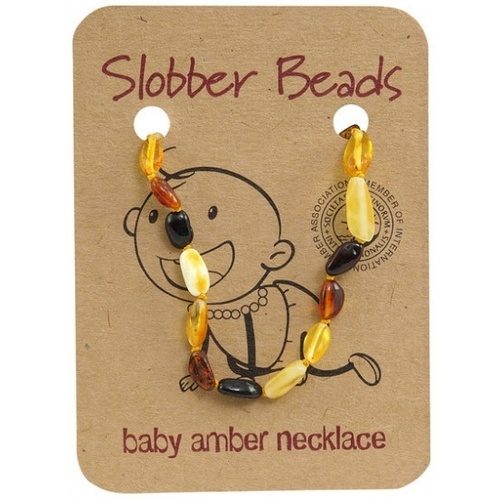 Slobber Beads Baby Multi Oval Necklace