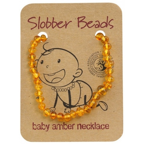Slobber Beads Baby Honey Round Necklace