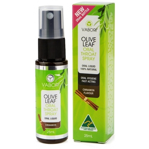 Vabori Olive Leaf Extract Oral Throat Spray Cinnamon 25ml