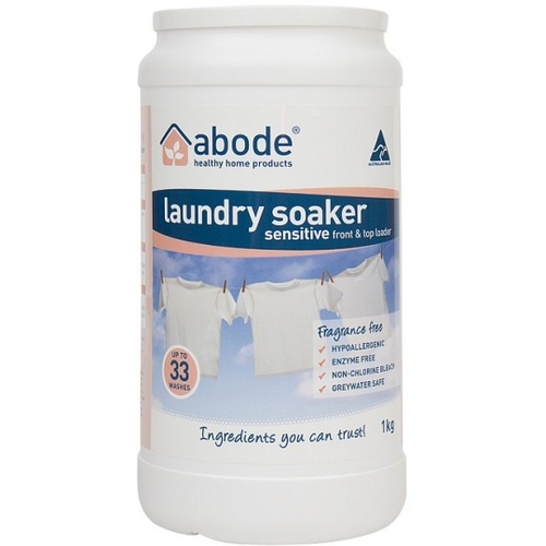 Abode Front and Top Load Laundry Soaker ZERO Fragrance Free 1kg