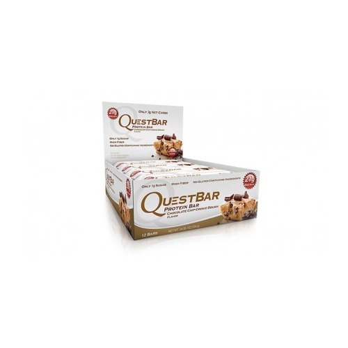 Quest Protein Bar Chocolate Chip Cookie Dough G/F 12x60g