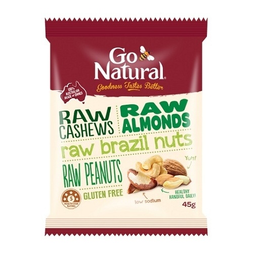 Go Natural RAW Nut Snack Pack 12x45g