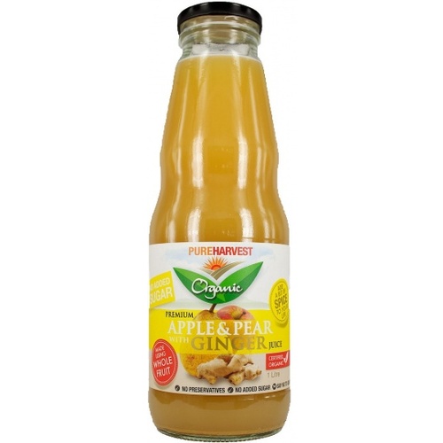 Pure Harvest Organic Apple, Pear &amp; Ginger Juice 1L x 6