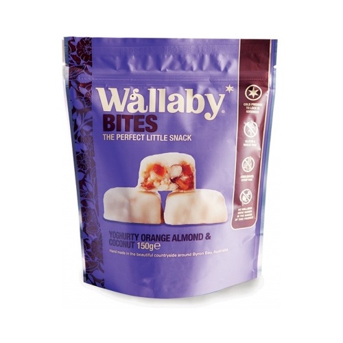 Wallaby Bites Yoghurt Orange Almond &amp; Coconut G/F 150g
