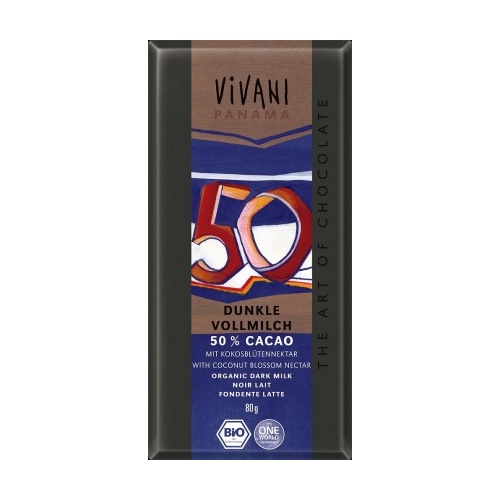 Vivani Organic Single Origin 50% w/Coconut Blossum 80g