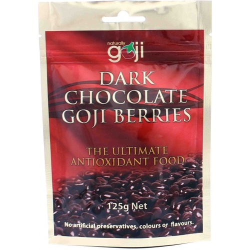 Naturally Goji Dark Chocolate Goji Berries 125gm