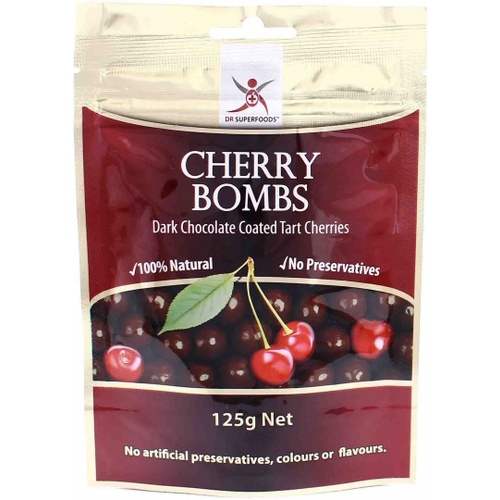 Dr Superfoods Cherry Bombs Dark Chocolate 125g