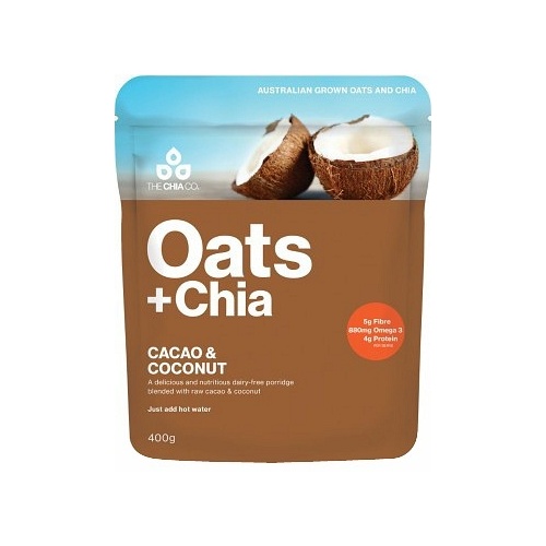 The Chia Co Oats + Chia Cacao &amp; Coconut 400g