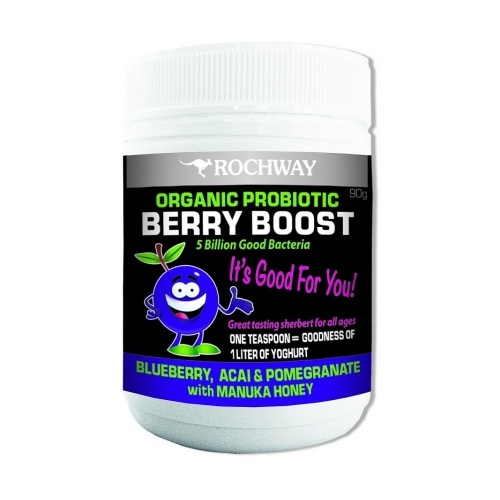 Rochway Organic Probiotic Berry Boost Powder G/F 90g