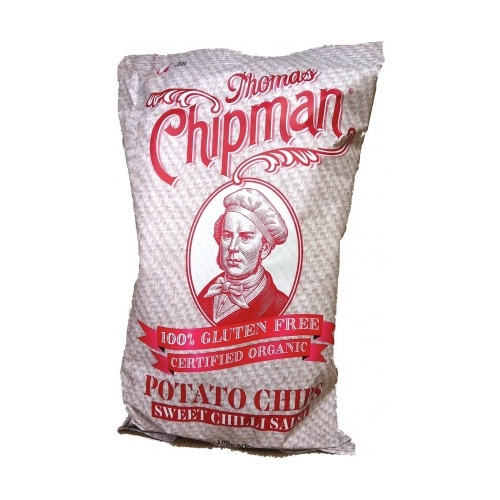 Thomas Chipman Org Sweet Chilli Salsa Potato Chips G/F 100g