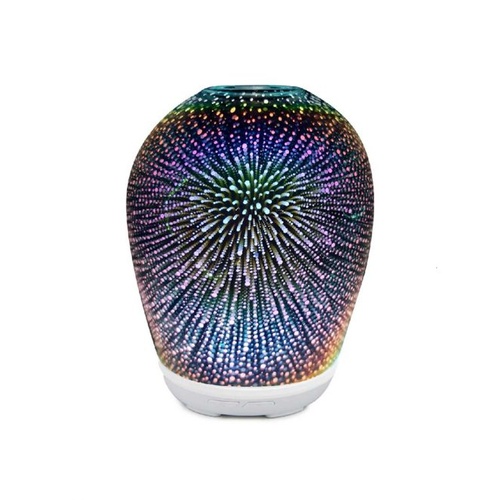 LIVELY LIVING AROMA-AQUILA DIFFUSER 3D GLASS WITH COLOUR CHANGING LIGHTS