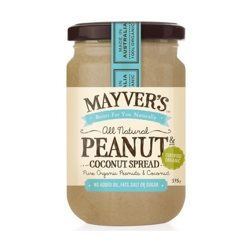 Mayvers Organic Peanut & Coconut Spread G/F 375g
