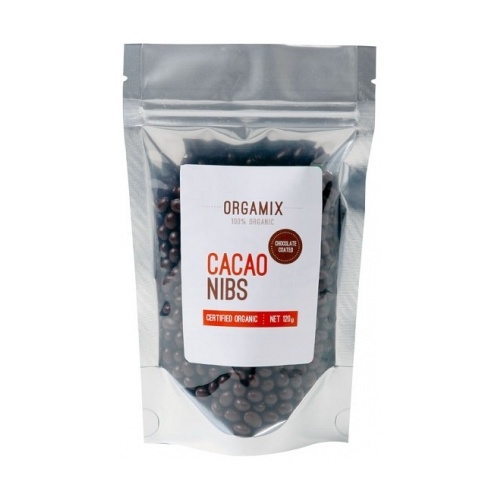 Orgamix Organic Cacao Nibs Chocolate Coated 120g