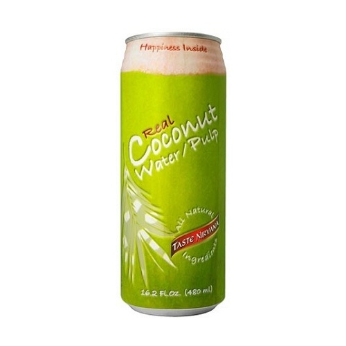 Taste Nirvana Real Coconut Water w/Pulp G/F 12x480ml cans