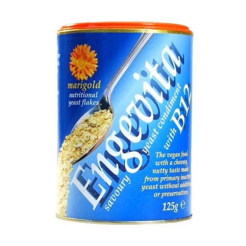 Marigold Engevita Yeast Flakes with added B12 + Zinc (Blue) 125gm