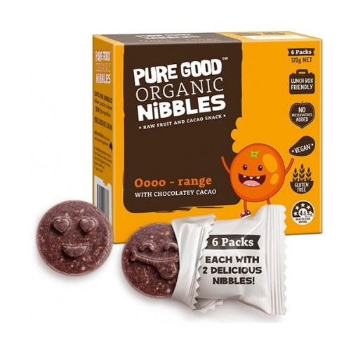 Pure Good Organic Nibbles Oooo-range w/ Chocolatey Cacao G/F 120g