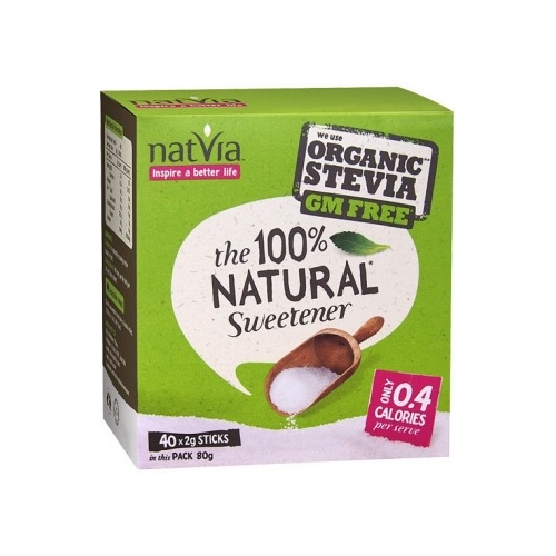 NatVia Sweetener 40 Stick Box 2g