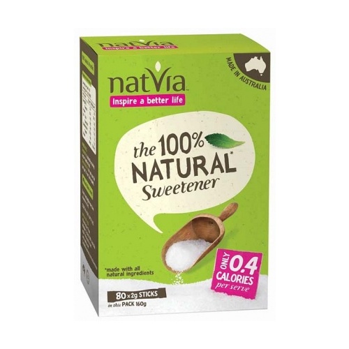 NatVia Sweetener 80 Stick Box 2g