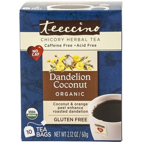Teeccino Organic Dandelion Coconut G/F 10Tee-Bags