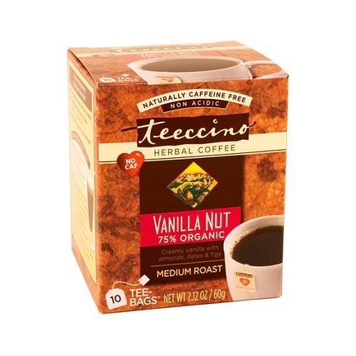 Teeccino Vanilla Nut Herbal Coffee 10 Tee-Bags