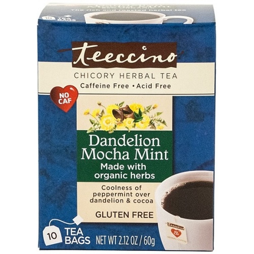 Teeccino Organic Dandelion Mocha Mint G/F 10Tee-Bags