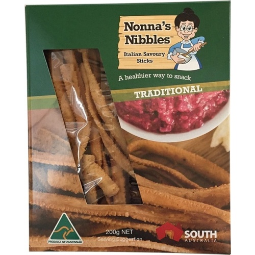 Nonna's Nibbles Italian Savoury Sticks Traditional Flavour 200g