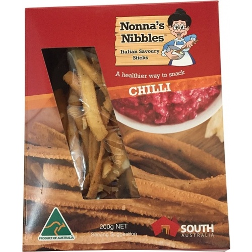 Nonna's Nibbles Italian Savoury Sticks Chilli Flavour 200g