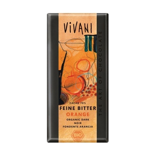 Vivani Dark Orange 70% Organic Chocolate Block100g