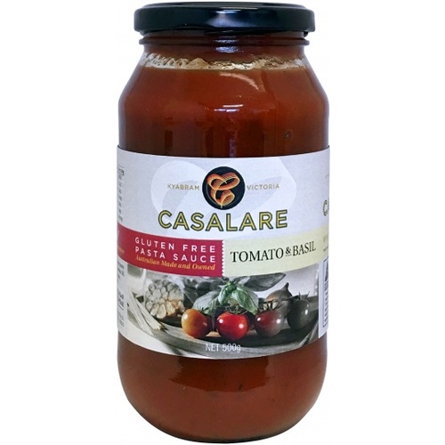 Casalare Pasta Sauce Tomato and Basil 500g
