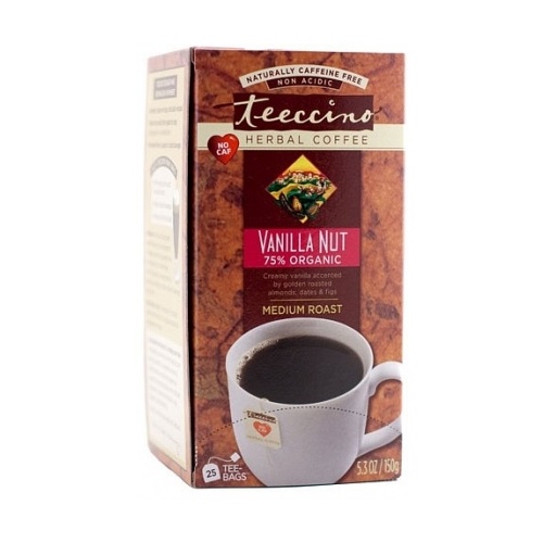 Teeccino Vanilla Nut Herbal Coffee 25 Tee-Bags