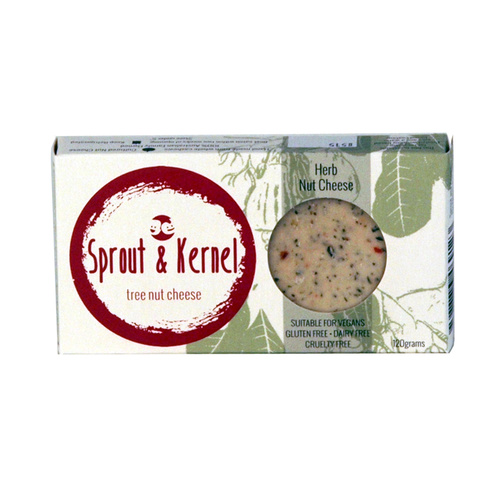 SPROUT &amp; KERNAL TREE NUT CHEESE 120G HERB